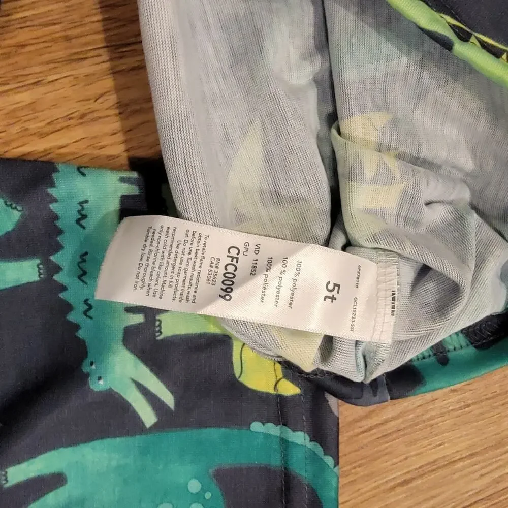 Boys 5t Two Piece Carter Dinosaur Pajamas